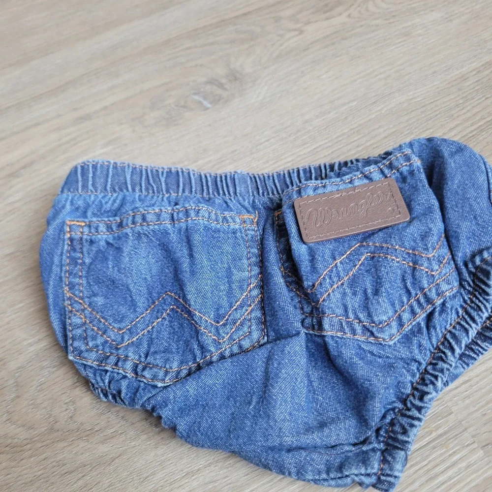 Wrangler Baby Diaper Cover 18M Blue Cotton Denim Western Americana Bloomers